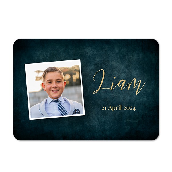 Single card landscape rounded corners 14,3 x 10 cm