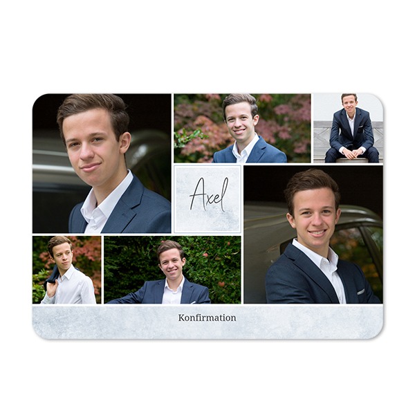 Enkla fotokort liggande rundade hörn 14,3 x 10 cm