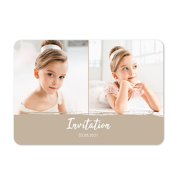 Single card landscape rounded corners 14,3 x 10 cm