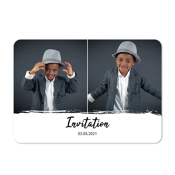 Single card landscape rounded corners 14,3 x 10 cm