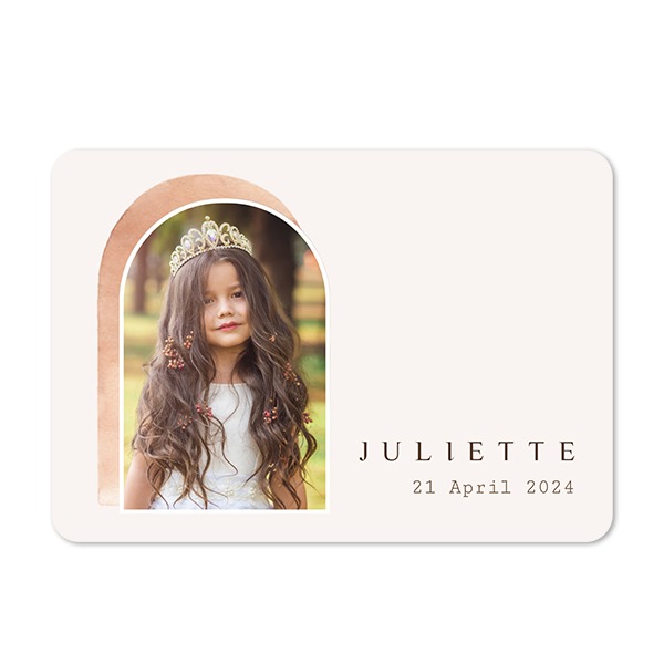 Single card landscape rounded corners 14,3 x 10 cm