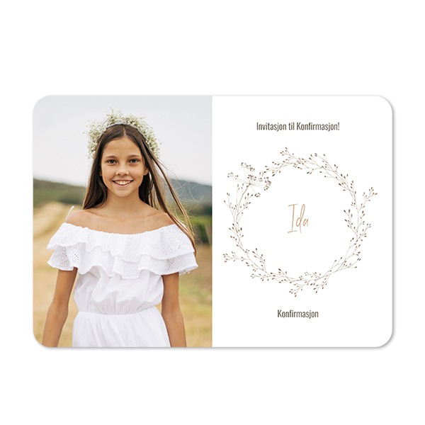 Enkle Fotokort liggende runde hjørner 14,3 x 10 cm