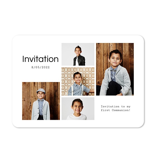 Single card landscape rounded corners 14,3 x 10 cm