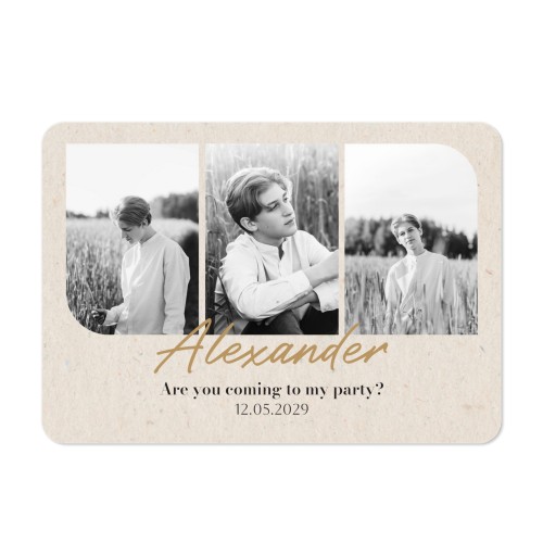 Single card landscape rounded corners 14,3 x 10 cm