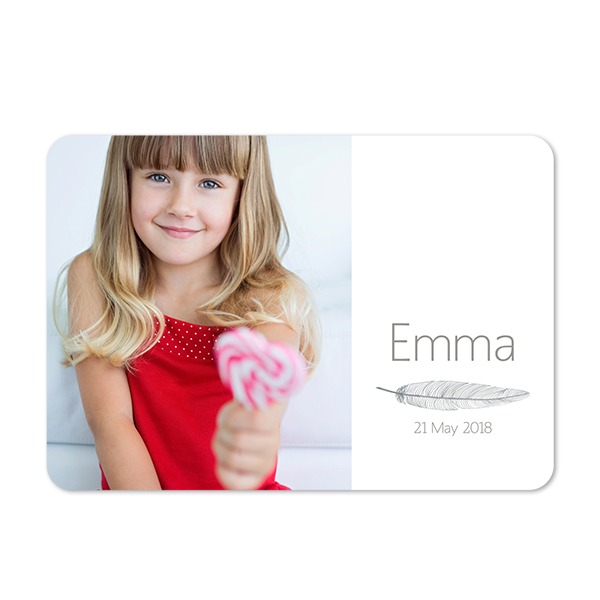 Single card landscape rounded corners 14,3 x 10 cm