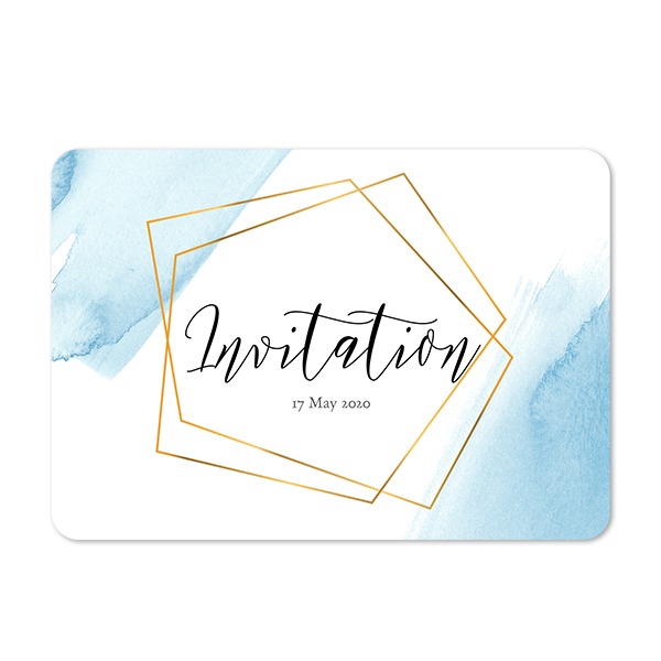 Single card landscape rounded corners 14,3 x 10 cm