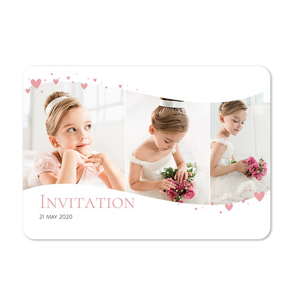 Single card landscape rounded corners 14,3 x 10 cm