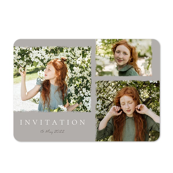 Single card landscape rounded corners 14,3 x 10 cm
