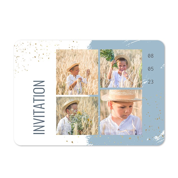 Single card landscape rounded corners 14,3 x 10 cm