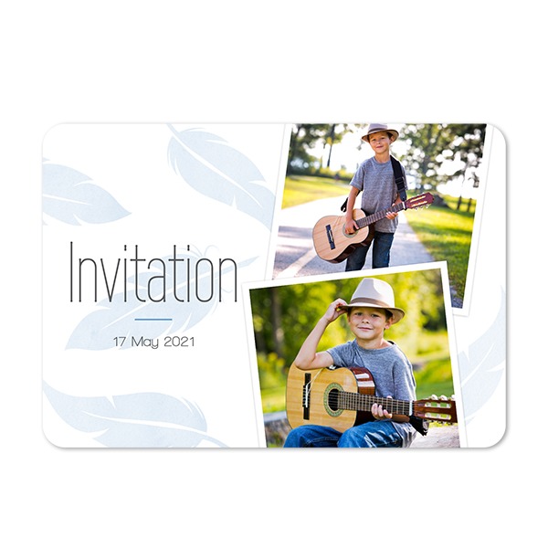 Single card landscape rounded corners 14,3 x 10 cm