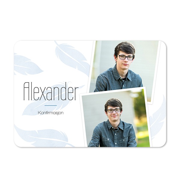 Enkle Fotokort liggende runde hjørner 14,3 x 10 cm