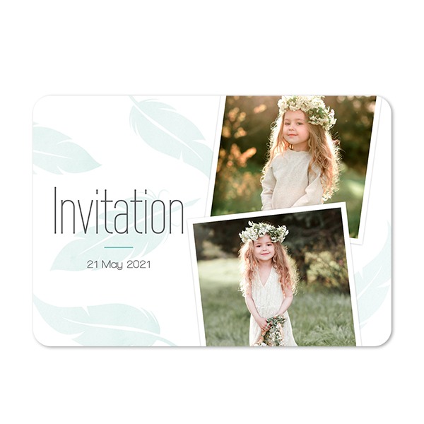 Single card landscape rounded corners 14,3 x 10 cm