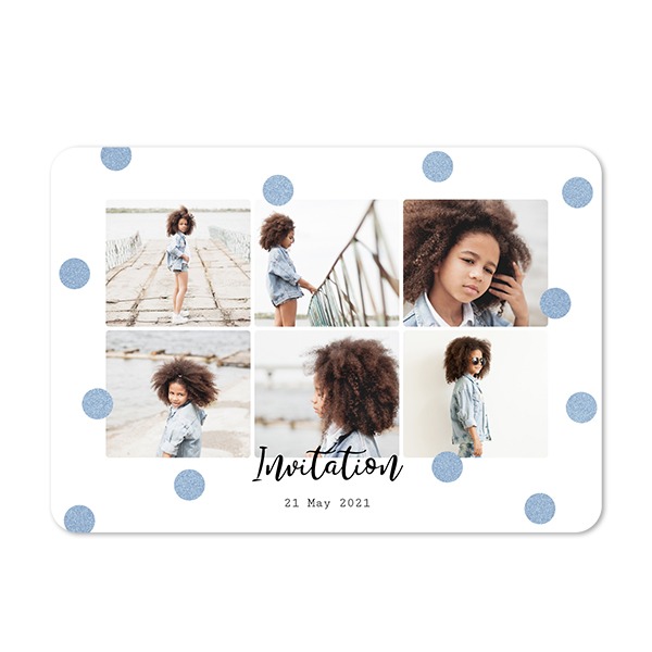 Single card landscape rounded corners 14,3 x 10 cm