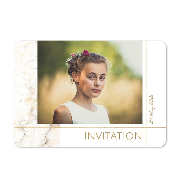 Faire-part 1 volet Paysage coins arrondis 14,3 x 10 cm