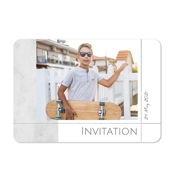 Single card landscape rounded corners 14,3 x 10 cm