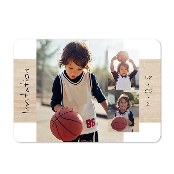 Faire-part 1 volet Paysage coins arrondis 14,3 x 10 cm