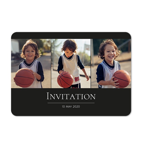Single card landscape rounded corners 14,3 x 10 cm