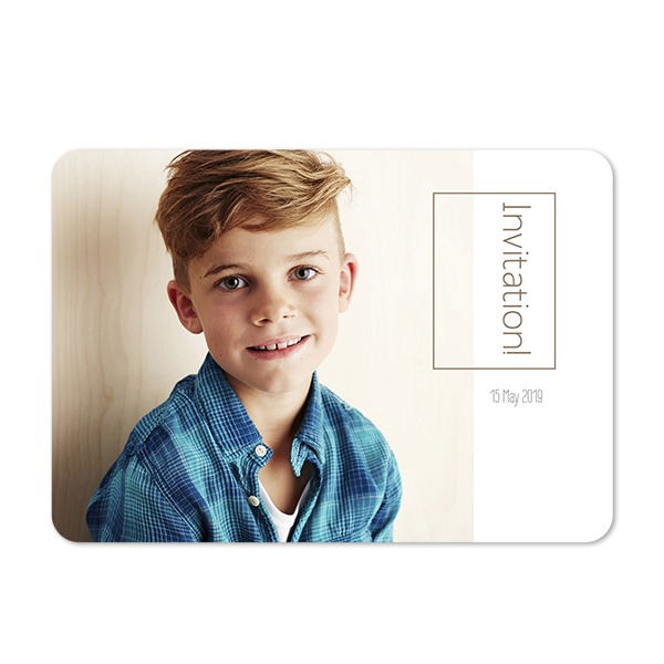 Single card landscape rounded corners 14,3 x 10 cm