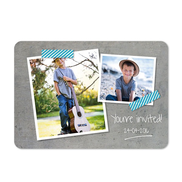 Single card landscape rounded corners 14,3 x 10 cm