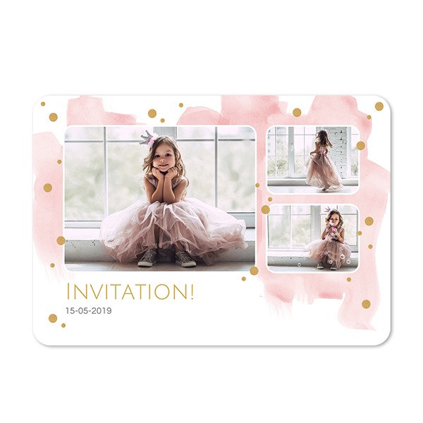 Single card landscape rounded corners 14,3 x 10 cm