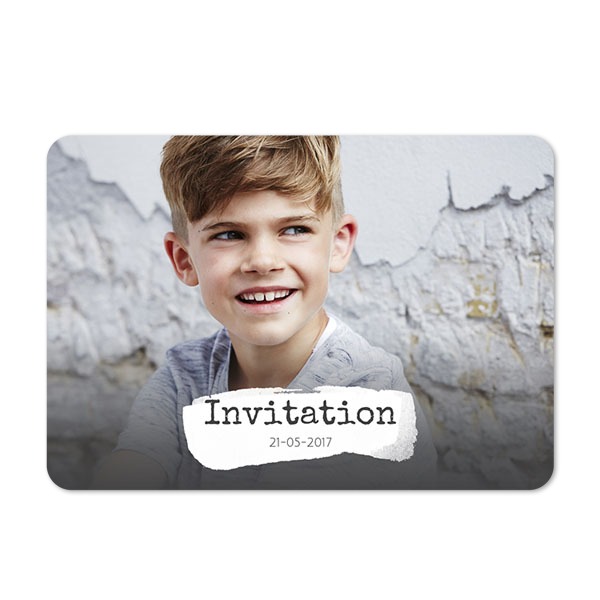 Grusskarte Querformat mit abgerundeten Ecken 14,3 x 10 cm