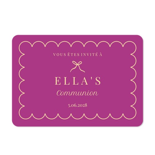 Faire-part 1 volet Paysage coins arrondis 14,3 x 10 cm