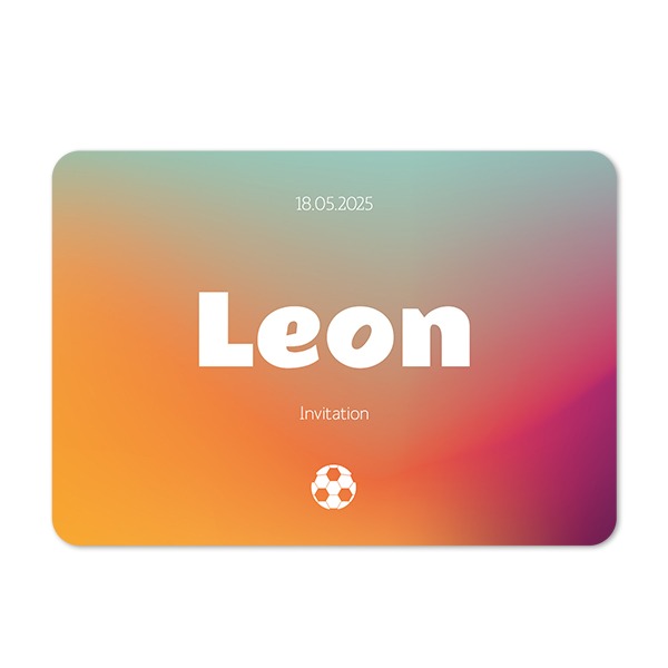 Single card landscape rounded corners 14,3 x 10 cm