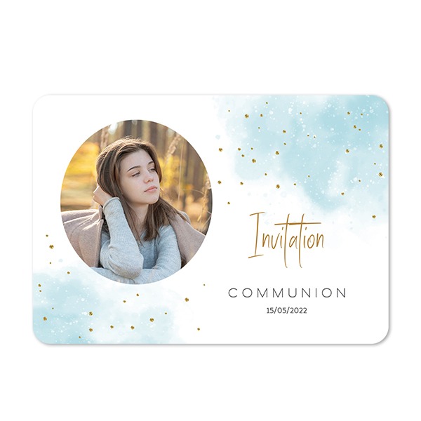 Single card landscape rounded corners 14,3 x 10 cm