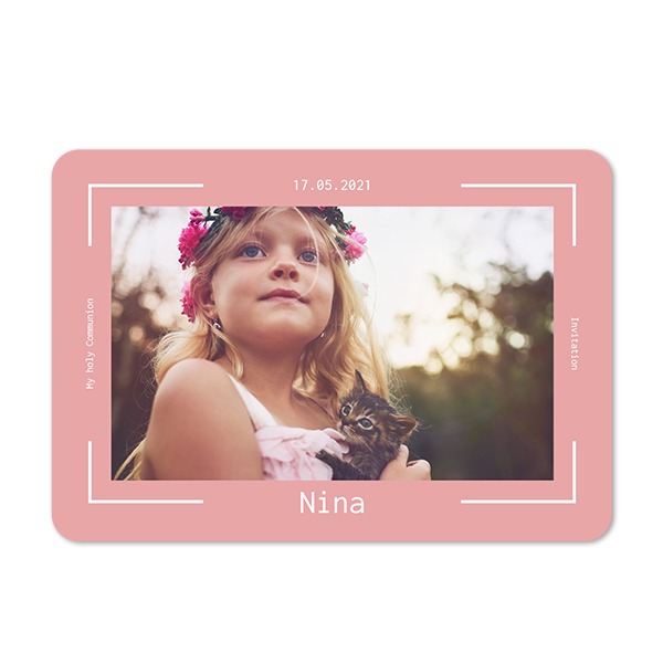 Single card landscape rounded corners 14,3 x 10 cm