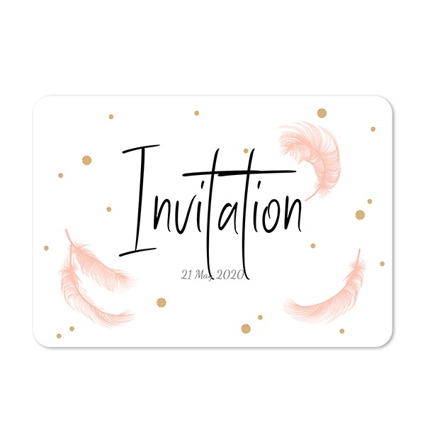 Faire-part 1 volet Paysage coins arrondis 14,3 x 10 cm