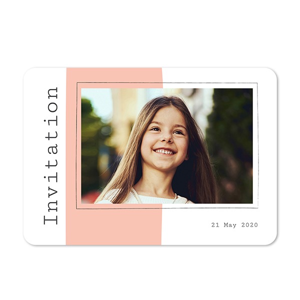 Single card landscape rounded corners 14,3 x 10 cm