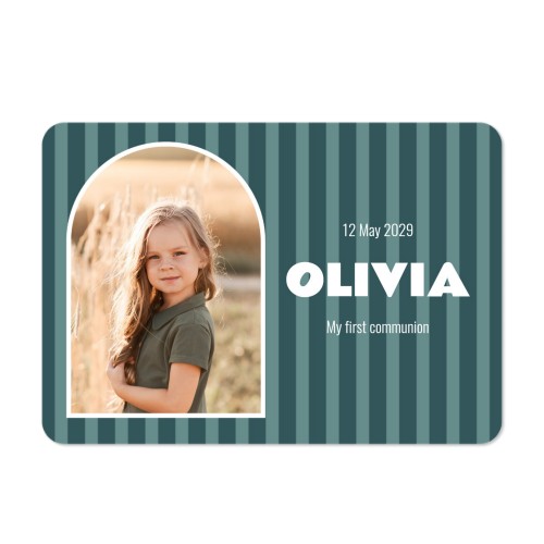 Single card landscape rounded corners 14,3 x 10 cm