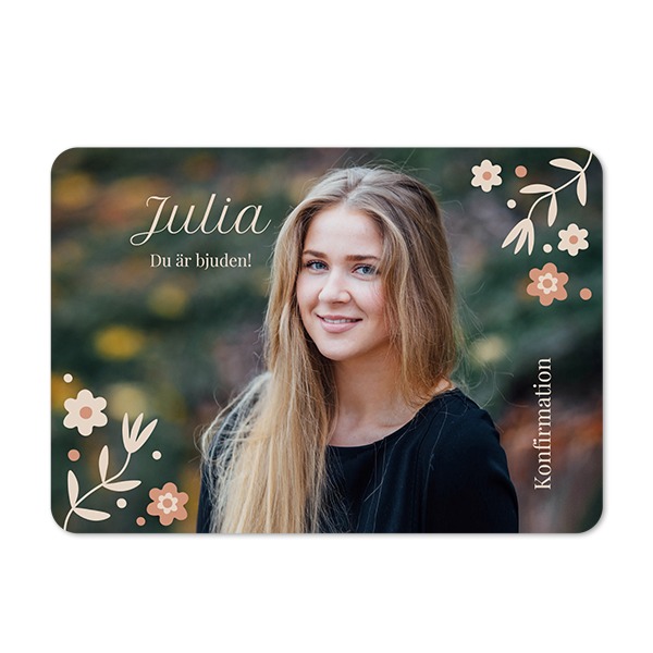 Enkla fotokort liggande rundade hörn 14,3 x 10 cm