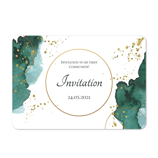 Single card landscape rounded corners 14,3 x 10 cm