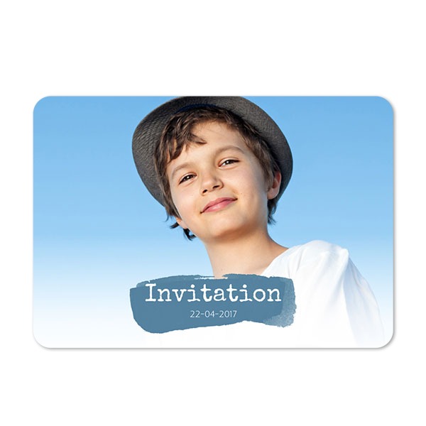 Single card landscape rounded corners 14,3 x 10 cm