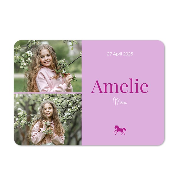 Single card landscape rounded corners 14,3 x 10 cm