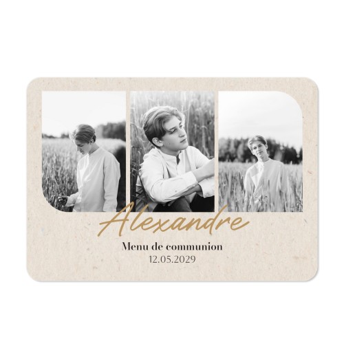 Faire-part 1 volet Paysage coins arrondis 14,3 x 10 cm