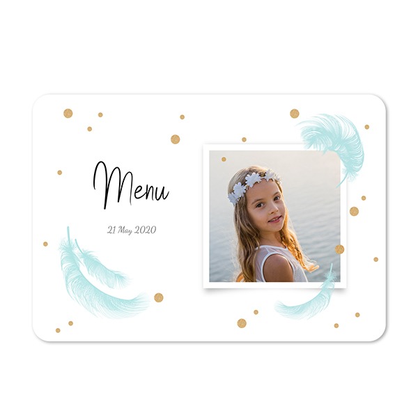 Single card landscape rounded corners 14,3 x 10 cm