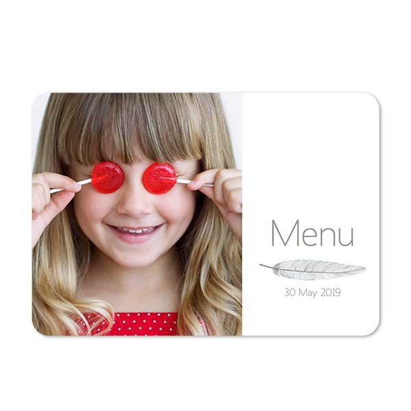 Single card landscape rounded corners 14,3 x 10 cm