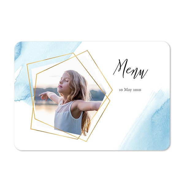 Single card landscape rounded corners 14,3 x 10 cm