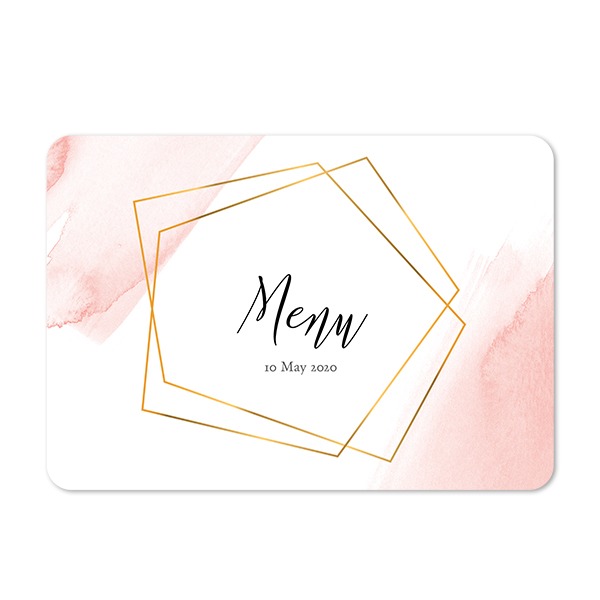 Single card landscape rounded corners 14,3 x 10 cm