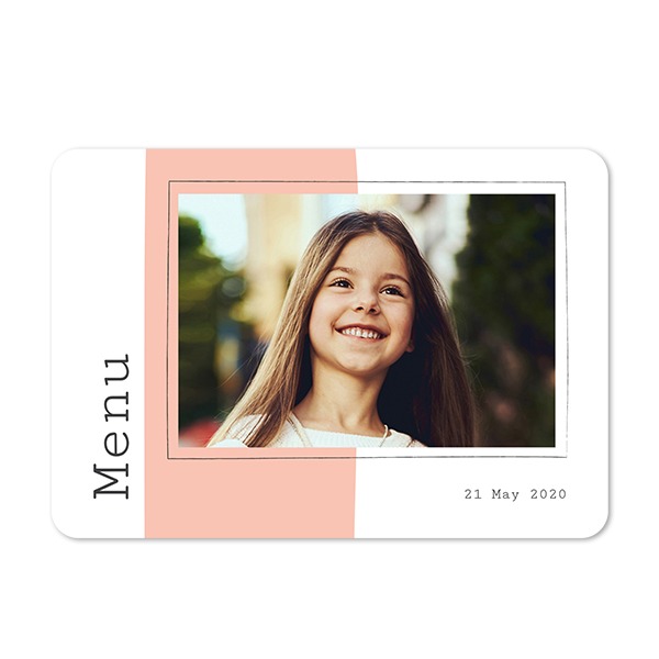 Single card landscape rounded corners 14,3 x 10 cm