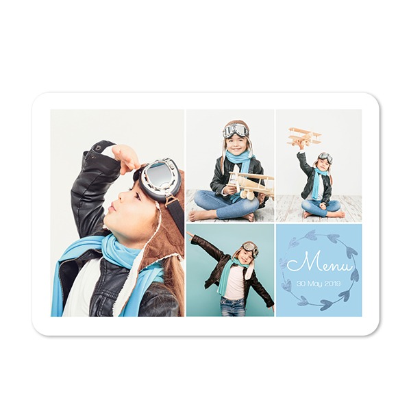 Faire-part 1 volet Paysage coins arrondis 14,3 x 10 cm