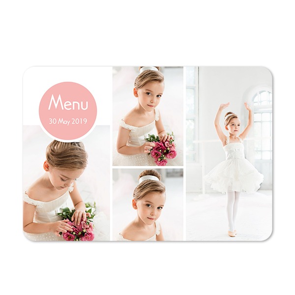 Single card landscape rounded corners 14,3 x 10 cm