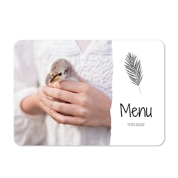 Single card landscape rounded corners 14,3 x 10 cm
