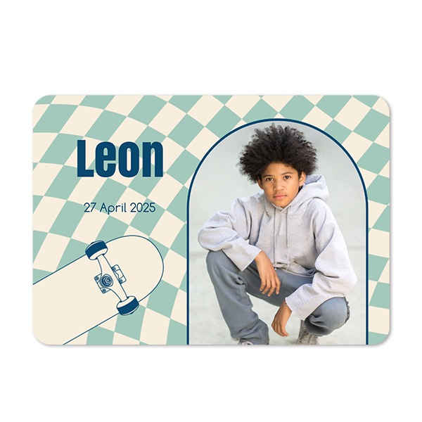 Single card landscape rounded corners 14,3 x 10 cm