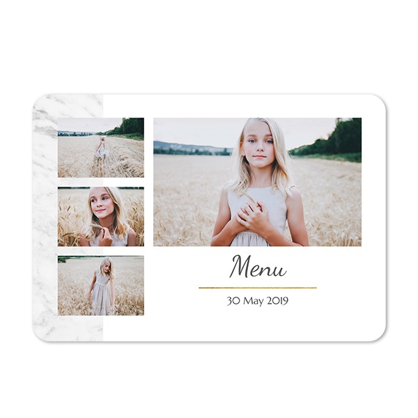 Single card landscape rounded corners 14,3 x 10 cm