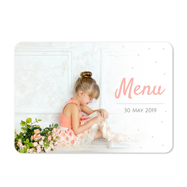 Single card landscape rounded corners 14,3 x 10 cm