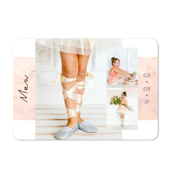 Single card landscape rounded corners 14,3 x 10 cm