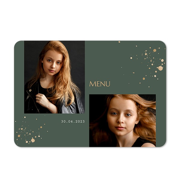 Single card landscape rounded corners 14,3 x 10 cm